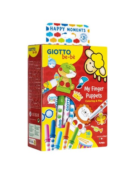 Gioco creativo Giotto Bebè Happy Moments 28 x 16,5 x 7,5 cm My Finger Puppets F478500