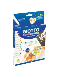 Pennarelli Giotto Decor Materials in conf. da 12 colori assortiti F453400 2