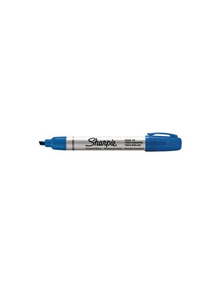 Marcatore permanente Sharpie Metal punta scalpello - 1,2-5,5 mm - in conf. da 12 blu - S0945780
