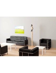 Appendiabiti da terra in legno Paperflow Wood Range Modello A  35x35x178 cm  6 ganci poliestere neri - K700001 2