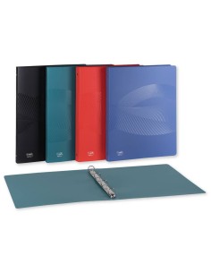 Raccoglitore a 4 anelli in PPL riciclato Osmose D 15 - 22x30 cm - conf. da 20 pezzi in colori assortiti - 400162659 2