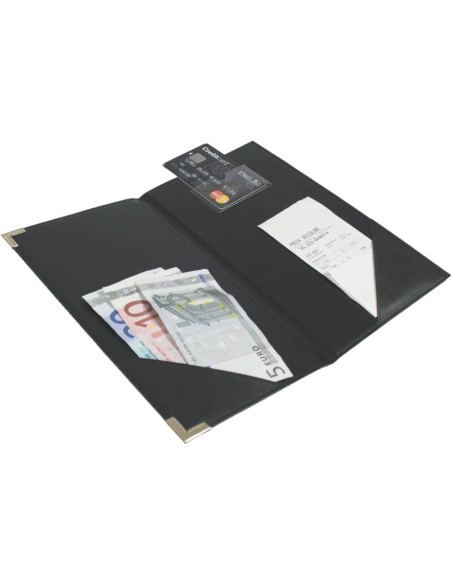 Portaconto Securit® Classic in similpelle 12x23 cm nero MC-CRBP-BL
