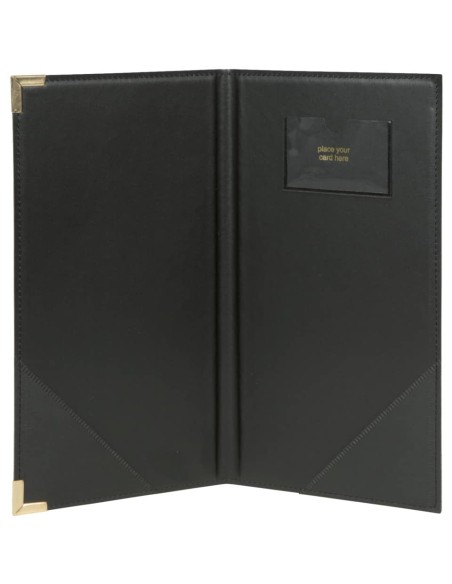 Portaconto Securit® Classic in similpelle 12x23 cm nero MC-CRBP-BL