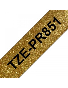 LAMINATO NERO SU ORO GLITTER 24 MM