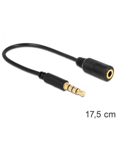 Cavo Audio 3.5 mm M/F 4Pin Convertitore di Assegnazione Pin 17,5cm Nero