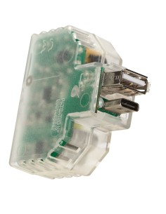 Alimentatore da incasso con attacco keystone 2 USB A e C