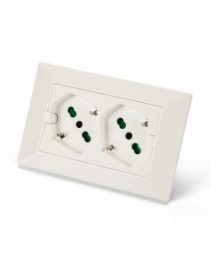 Multipresa Universale da Incasso con Doppia Presa Bipasso Italiana Schuko Bianco