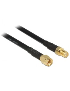 Cavo Antenna SMA M/F a Basse Perdite 15m Nero