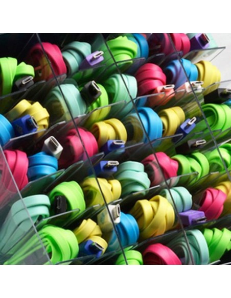 Espositore 48 Cavi Flat USB A / Micro USB B Multicolor