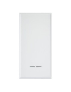 WHITEK S44 Pulsante Tasto con Gemma N.A. 1P 10A Illuminabile 1 Modulo Bianco Opaco 2