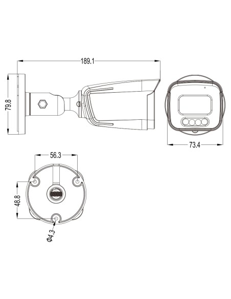 Telecamera IP Bullet IR H.265 da 5MP IP67 Rilevamento Basato su AI, DGM5104SCTP