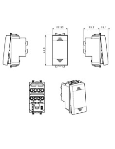 Domus S44 Invertitore 1P 16AX illuminabile Bianco Lucido 2