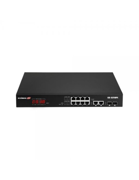 Smart Switch Web a Lungo Raggio 12 porte Gigabit PoE+ VLAN con 2 porte Gigabit RJ45 e 2 porte SFP, GS-5210PL
