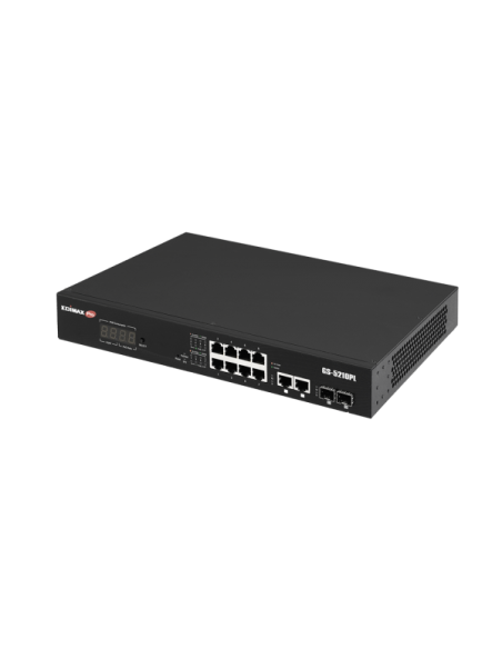 Smart Switch Web a Lungo Raggio 12 porte Gigabit PoE+ VLAN con 2 porte Gigabit RJ45 e 2 porte SFP, GS-5210PL