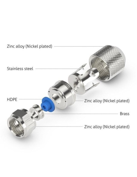 Confezione 10 Adattatori F per Cavi Diametro 6,8/7mm