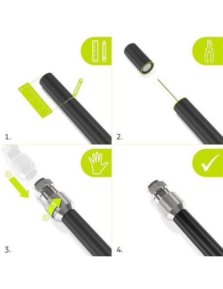 Confezione 10 Adattatori F per Cavi Diametro 6,8/7mm