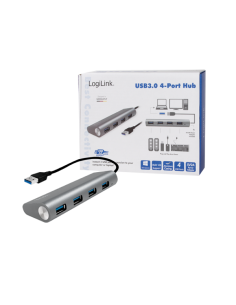 Hub USB 3.2 SuperSpeed 4 porte Alluminio Silver 2