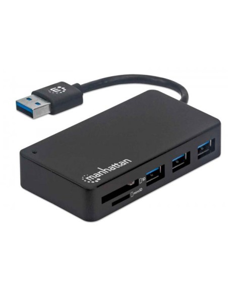 Hub USB 3.2 Gen 1 a 3 porte USB-A con Lettore Schede