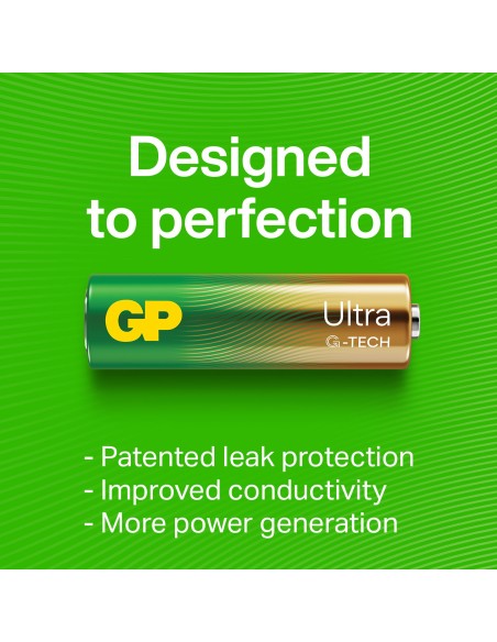 Confezione 4 Batterie GP Ultra Alcaline Stilo AA 15AU/LR6