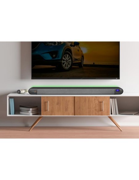 Soundbar con Radio DAB+ e FM Bluetooth V5.0 Connessione Ottica e Luce LED 7 Colori, TX-139