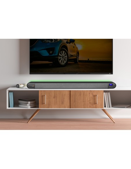 Soundbar con Radio DAB+ e FM Bluetooth V5.0 Connessione Ottica e Luce LED 7 Colori, TX-139