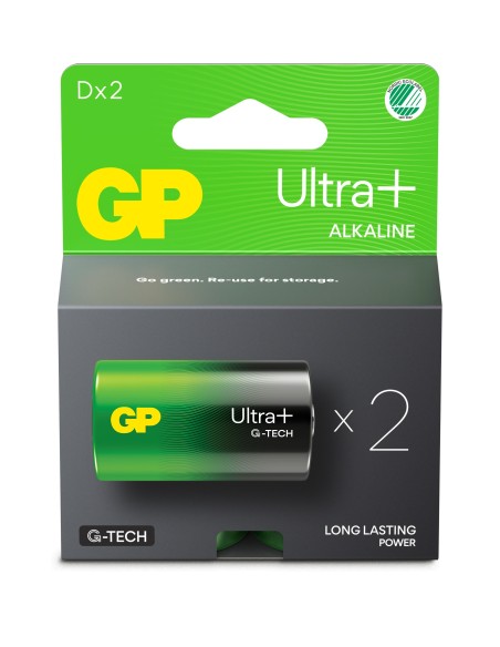 Blister 2 Batterie Torcia D GP Ultra Plus