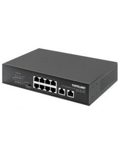 Switch Ethernet Gigabit 8 Porte PoE+ con 2 porte RJ45 Gigabit Uplink