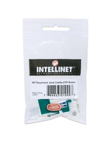 Frutto Keystone RJ45 Cat5e UTP Verde