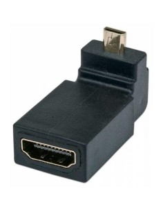 Adattatore HDMI A Femmina / Micro D Maschio Angolato Nero