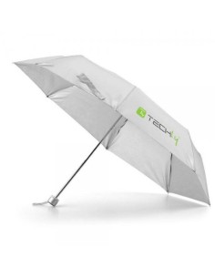 Ombrello pieghevole Grigio con logo Techly