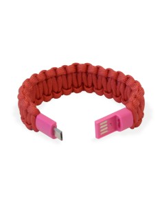Bracciale Paracord con Micro USB Rosso