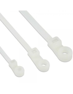 Fascette Fermacavi con Occhiello 300x4,8mm in Nylon 100pz Bianco