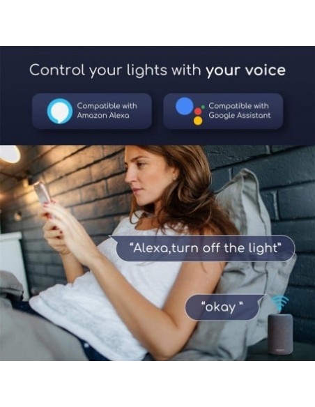 Lampadina Intelligente E27 Ambra Calda 4,9W LED a Filamento Alexa e Google Assistant Classe F, R5137