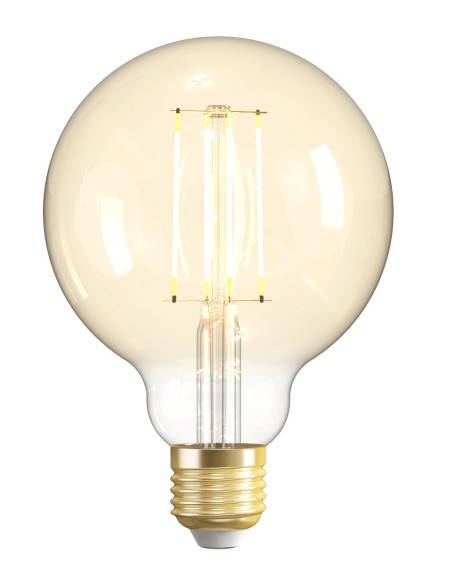Lampadina Intelligente Globo E27 Ambra Calda 4,9W LED a Filamento Alexa Google Assistant Classe F, R5139