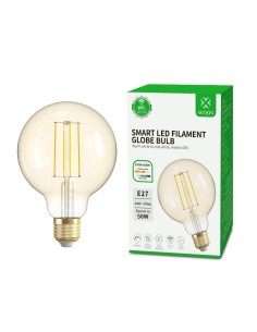 Lampadina Intelligente Globo E27 Ambra Calda 4,9W LED a Filamento Alexa Google Assistant Classe F, R5139 2