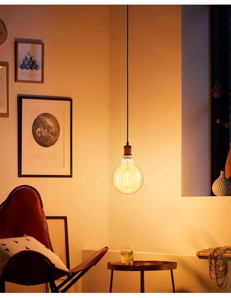 Lampadina Intelligente Globo E27 Ambra Calda 4,9W LED a Filamento Alexa Google Assistant Classe F, R5139