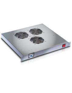 Ventole per Rack 19'' 3 Ventole con Termostato Grigio