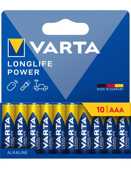 Confezione 10 Batterie Varta Longlife Power Ministilo AAA