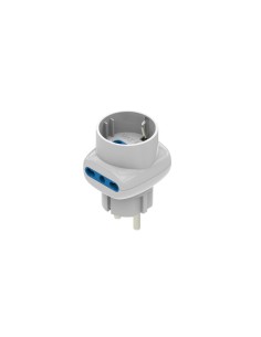 Adattatore a 3 vie 16A - bianco Aigostar 2 vie P17/11 & 1 via P30 284732 2