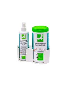 Contenitore per detergenti lavagna Q-Connect include 100 salviette e un detergente liquido da 250 ml - KF00291A