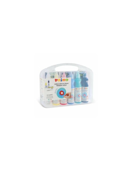 Colore attacca stacca Primo in bottiglia 75 ml - conf. 6 pz - colori assortiti 651W6SP