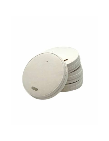 Coperchio per bicchierini da caffè Le Nappage con foro in carta bianco conf. 50 pz 12 cl - KB200016
