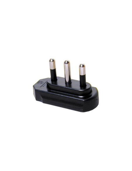 Spina di rete piatta 90° 2P+T 16A MKC conf. bulk nera 492517934