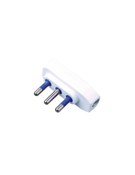 Spina di rete piatta 90° 2P+T 16A MKC conf. bulk bianca 492517933