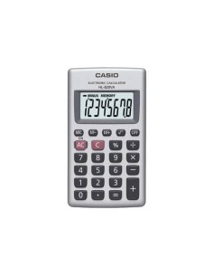 Calcolatrice tascabile CASIO 8 cifre a batteria - struttura in metallo Argento - HL-820VA-W-EP