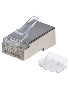 Confezione 50 Plug RJ45 STP per Cavo Rigido Flessibile Cat.6A STP