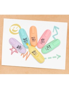 Set mini evidenziatori Q-Connect colori assortiti - conf. 6 pezzi 2