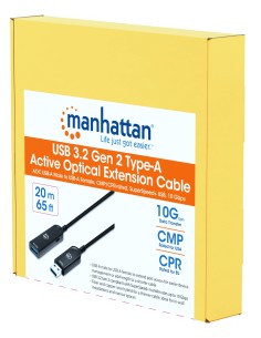 Cavo Ottico Attivo USB 3.2 Gen 2 SuperSpeed+ Active Optical Cable USB A M/F 20m 2