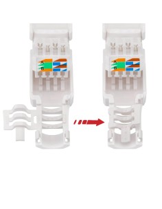 Plug Cat.6A RJ45 UTP Toolless con Copriconnettore 2
