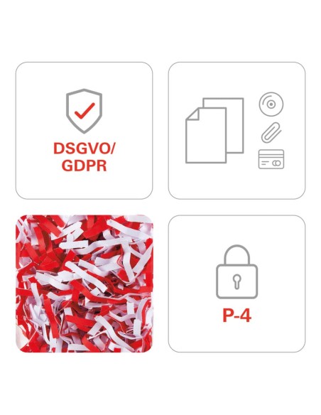 Distruggidocumenti uso moderato HSM Shredstar X15 + utensile taglio CD - 26L P-4-  taglio a frammenti 4x37 mm 1030121